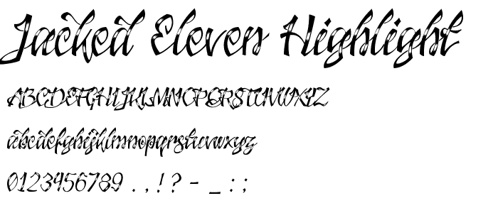 Jacked Eleven Highlight font